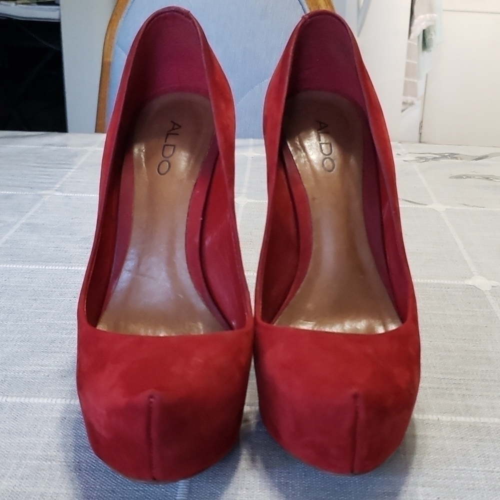 ALDO Red Stilettos Shoes, Size 39 - Picture 3 of 14
